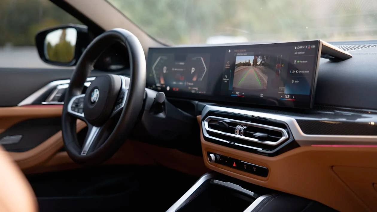 Sleek modern vehicle dashboard